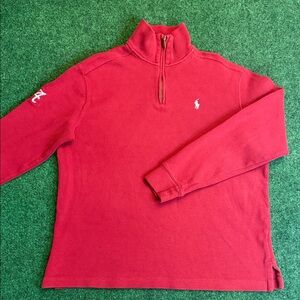 Polo by Ralph Lauren Men's Alabama Crimson Red Quarter-Zip (Size Medium)